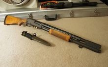 guns shotguns weapons knives bayonet mossberg mossberg 590 surefire led weaponlight heatshield moss Wallpaper